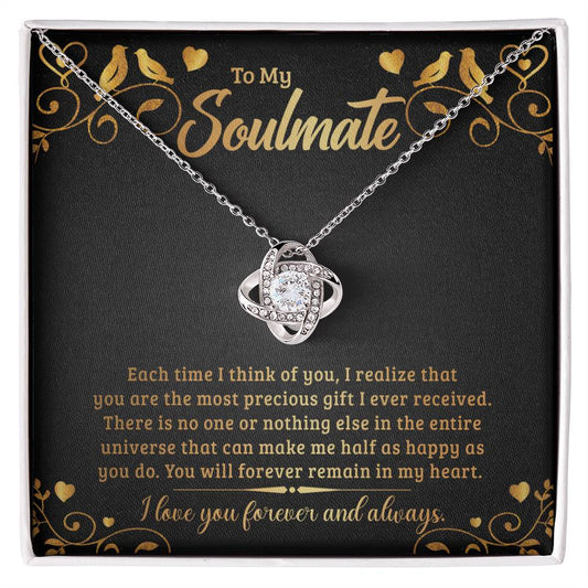 To My Soulmate | Love Knot Necklace