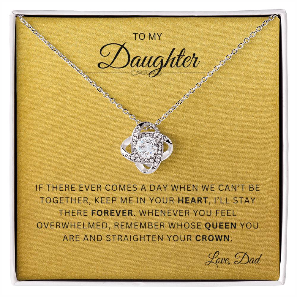 To My Daughter | In your Heart | Love Knot Necklace
