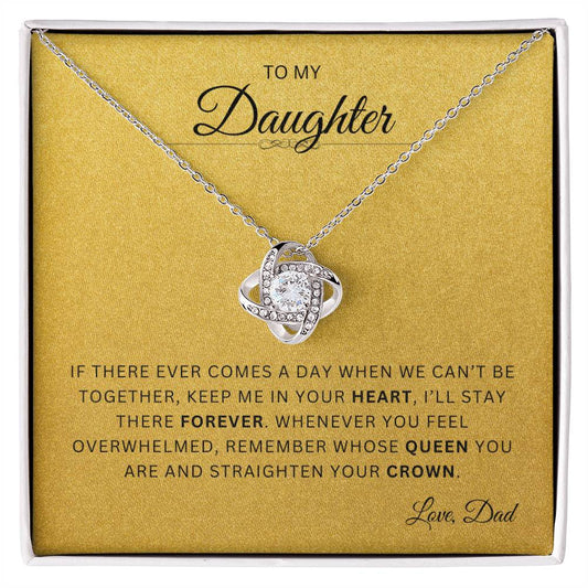 To My Daughter | In your Heart | Love Knot Necklace