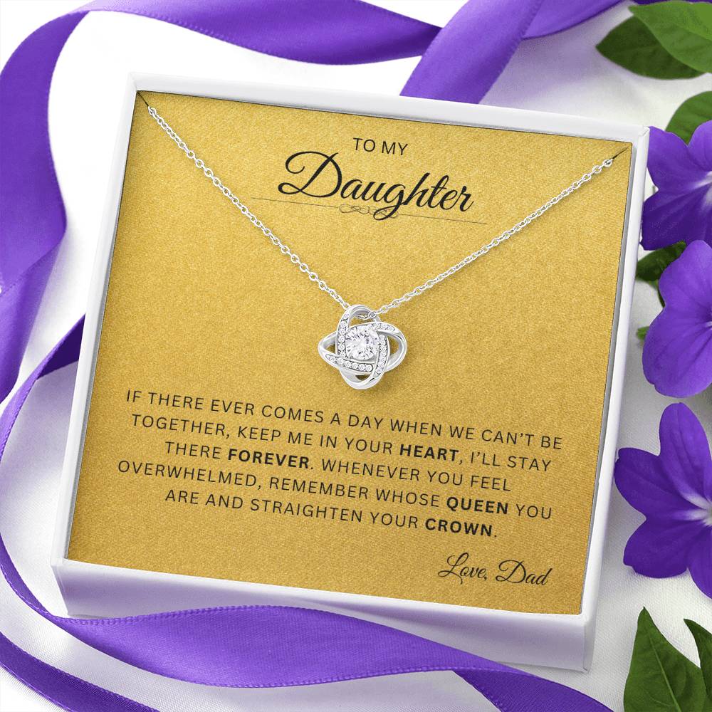To My Daughter | In your Heart | Love Knot Necklace