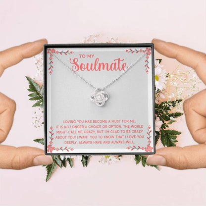 To My Soulmate | Love Knot Necklace
