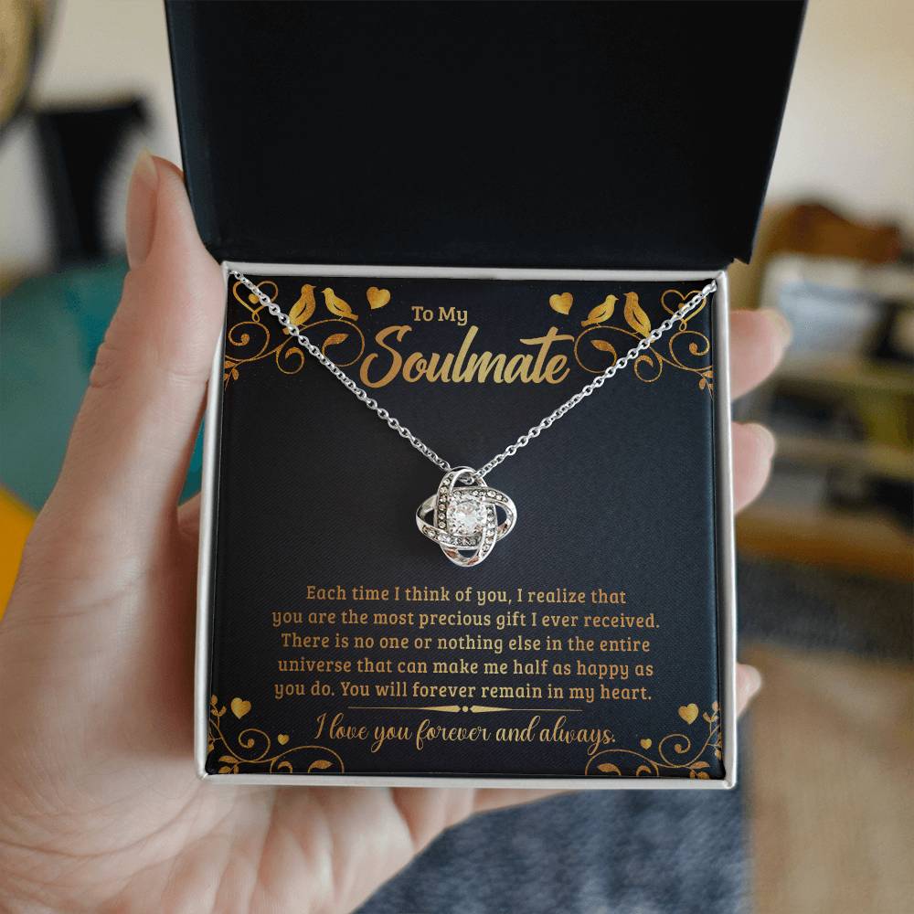 To My Soulmate | Love Knot Necklace