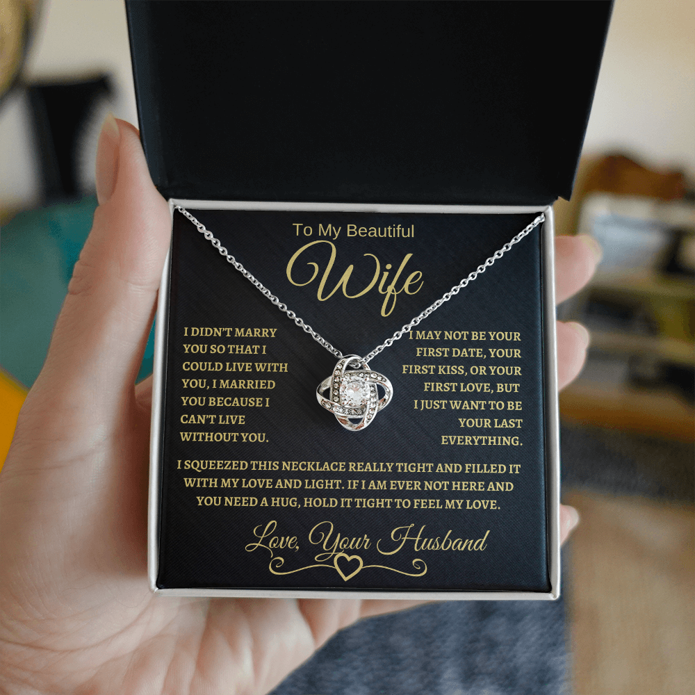 To My Beautiful Wife | Love Knot Necklace
