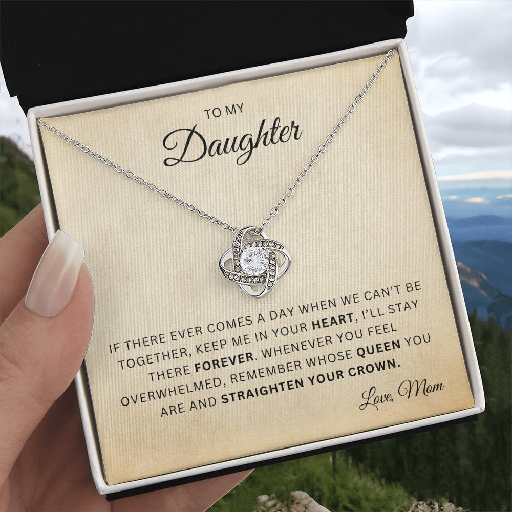 To My Daughter |  Love Knot Necklace | In your Heart | From Mom