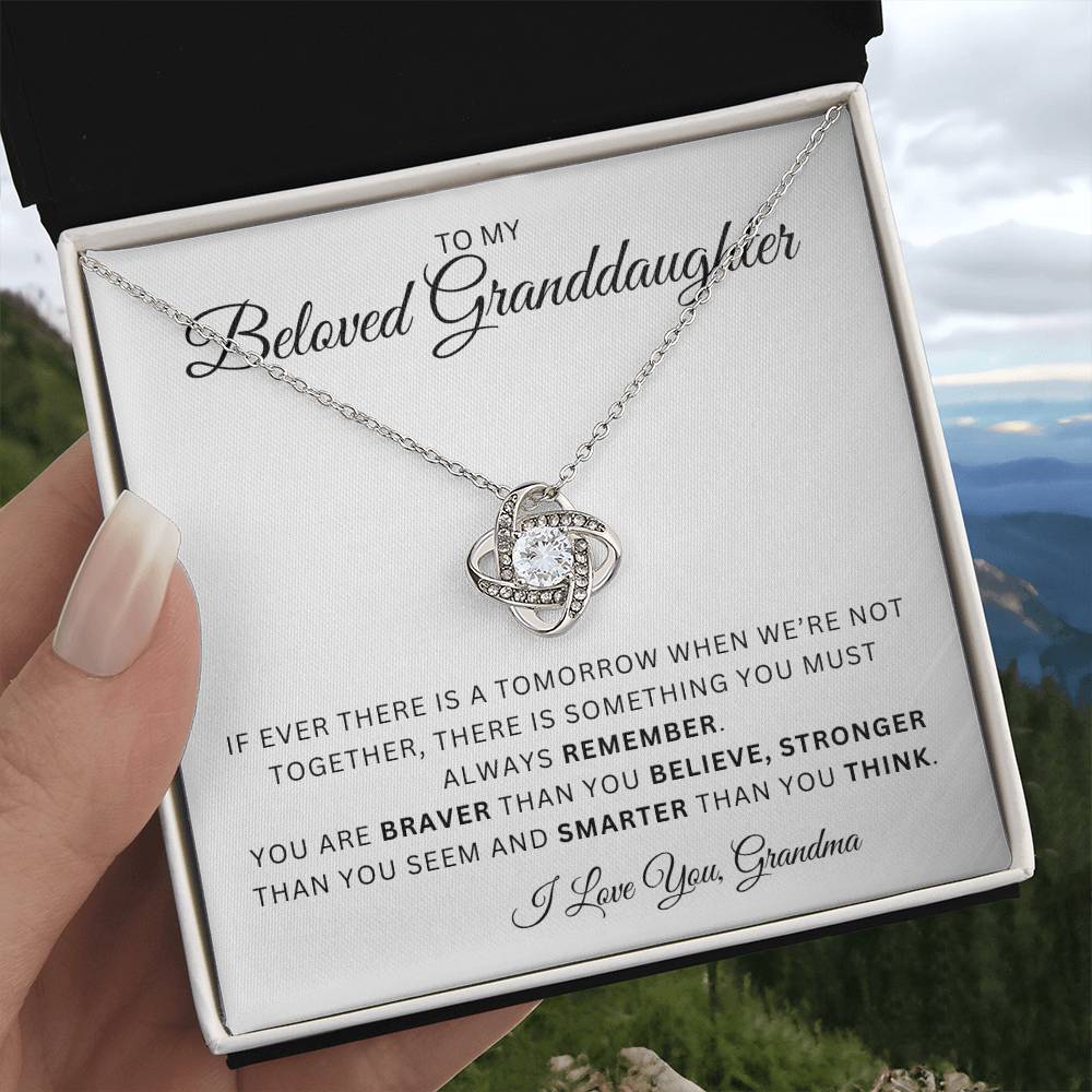 To My Beloved Granddaughter | Love Knot Necklace