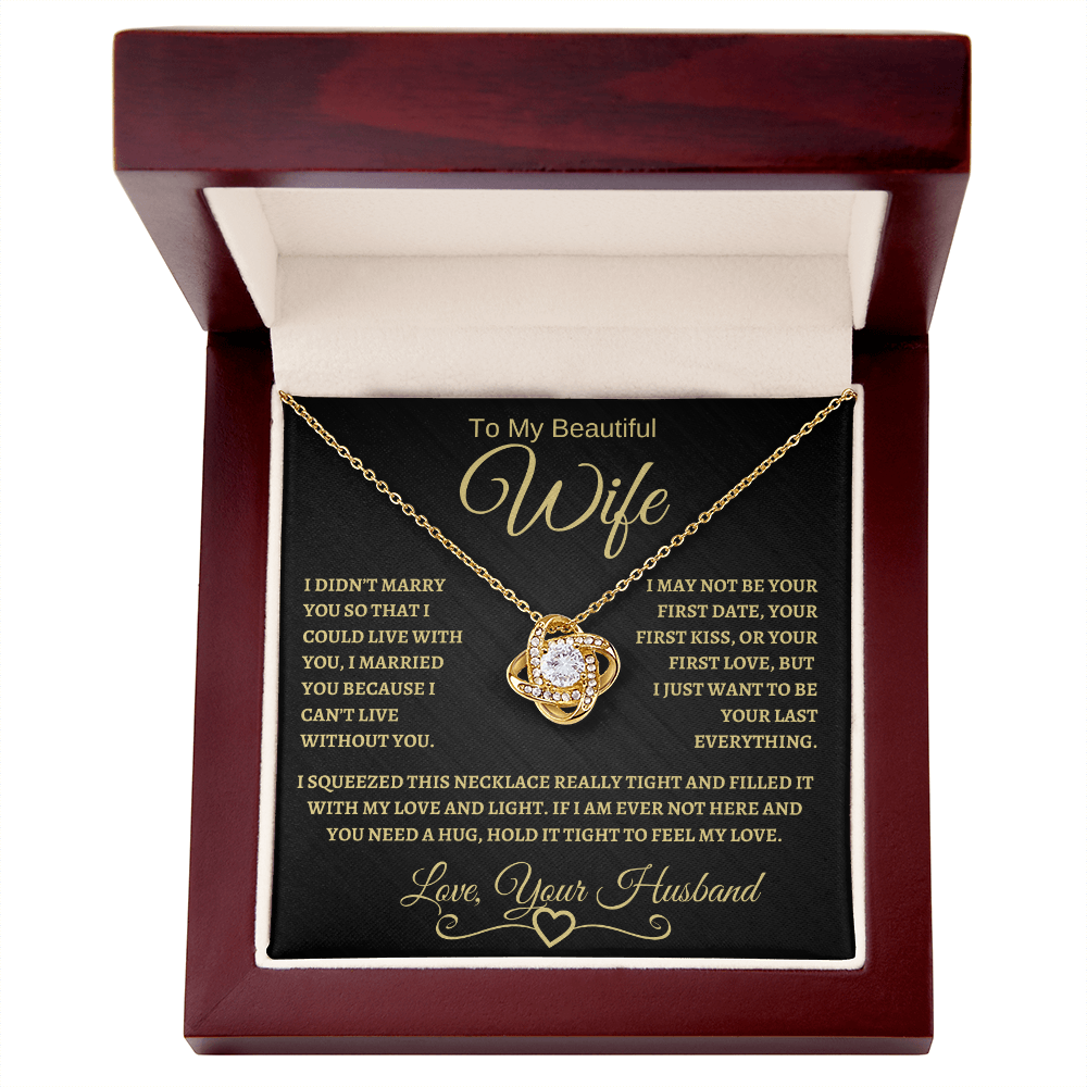 To My Beautiful Wife | Love Knot Necklace