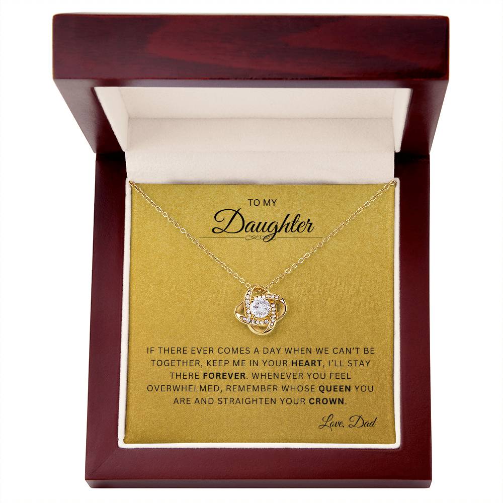 To My Daughter | In your Heart | Love Knot Necklace