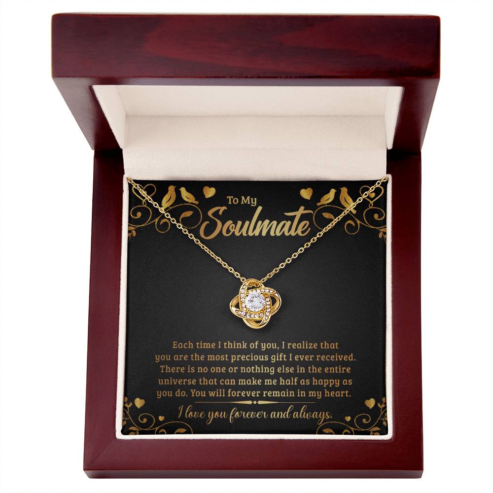 To My Soulmate | Love Knot Necklace