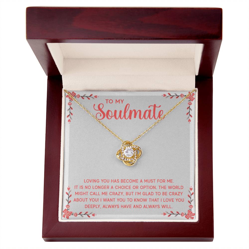 To My Soulmate | Love Knot Necklace