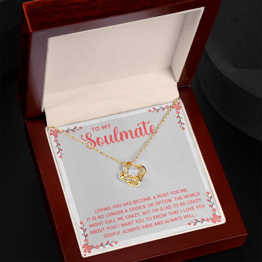 To My Soulmate | Love Knot Necklace