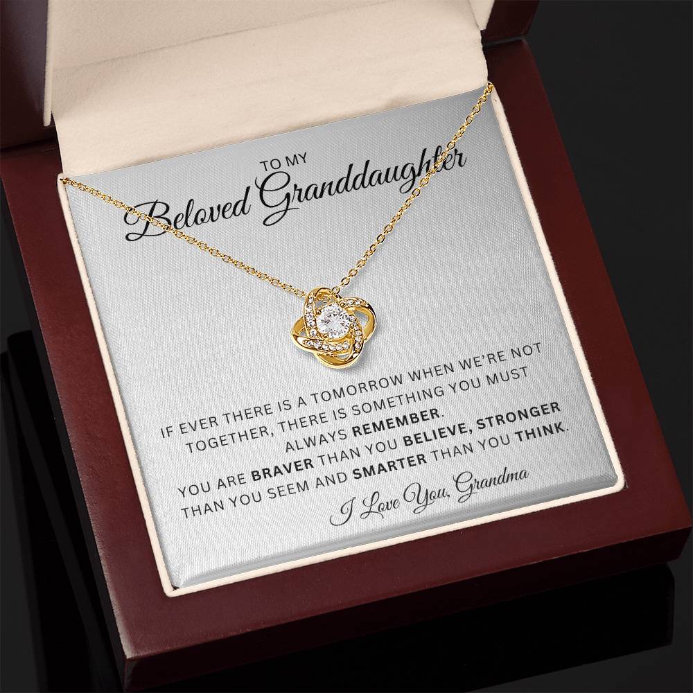 To My Beloved Granddaughter | Love Knot Necklace