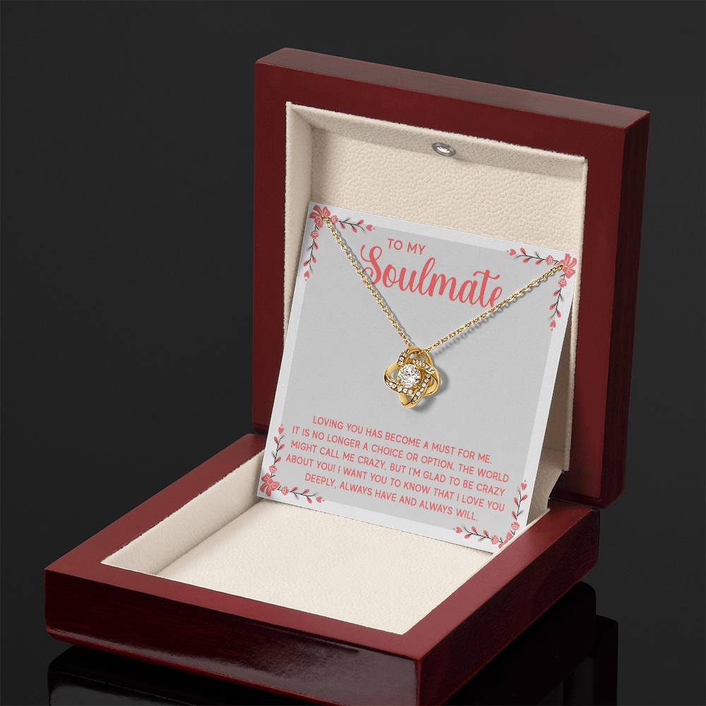 To My Soulmate | Love Knot Necklace