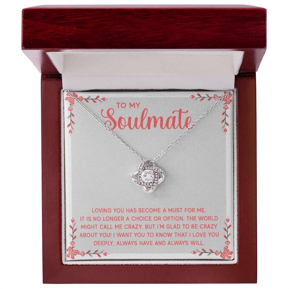 To My Soulmate | Love Knot Necklace