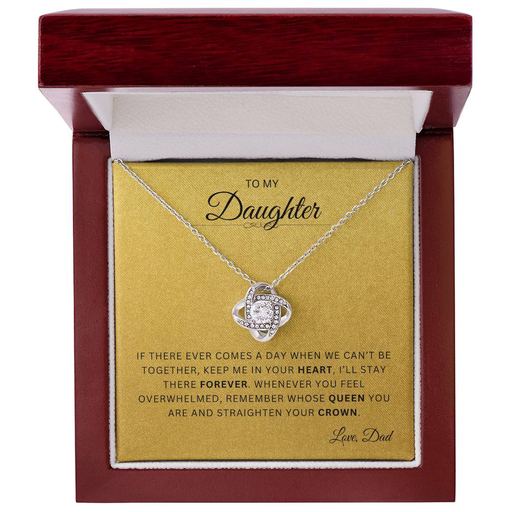 To My Daughter | In your Heart | Love Knot Necklace