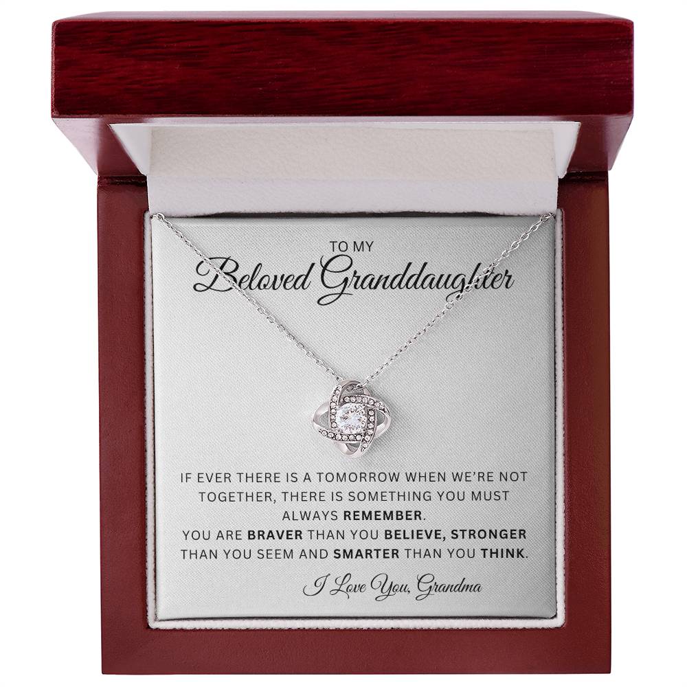 To My Beloved Granddaughter | Love Knot Necklace