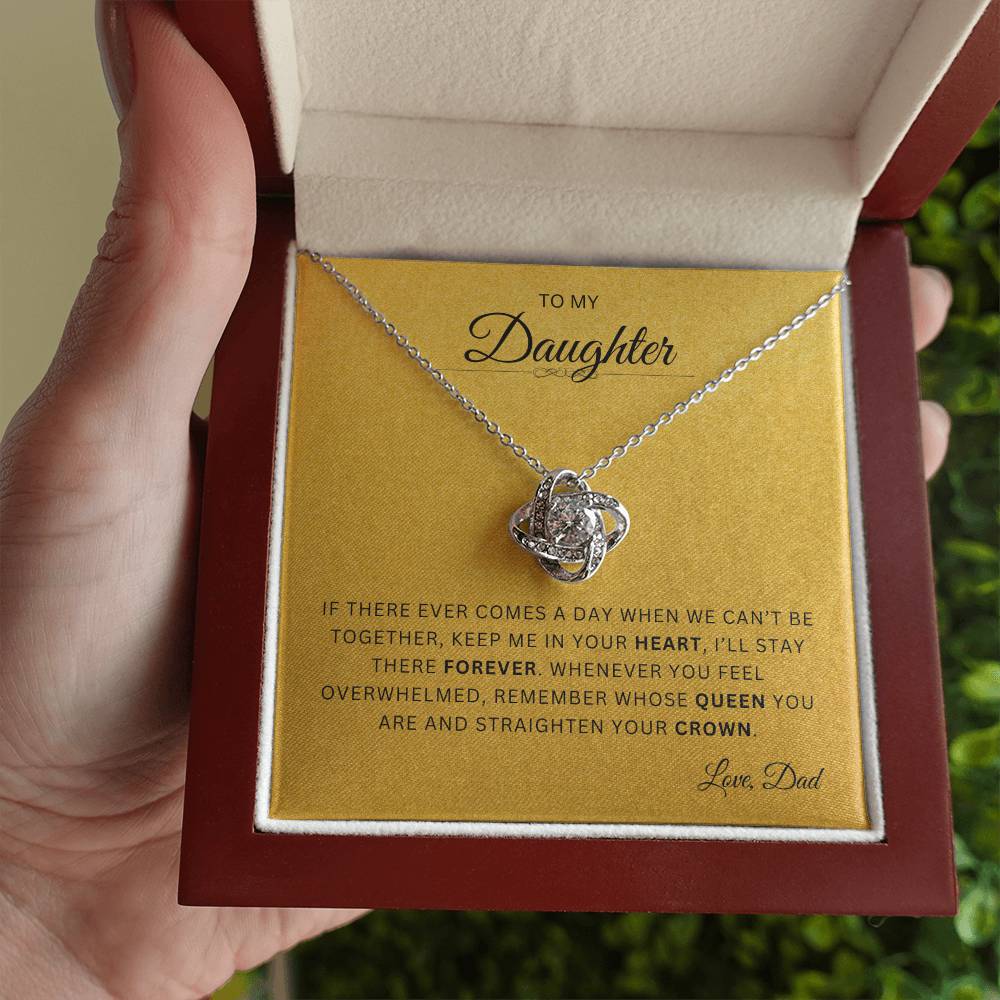 To My Daughter | In your Heart | Love Knot Necklace