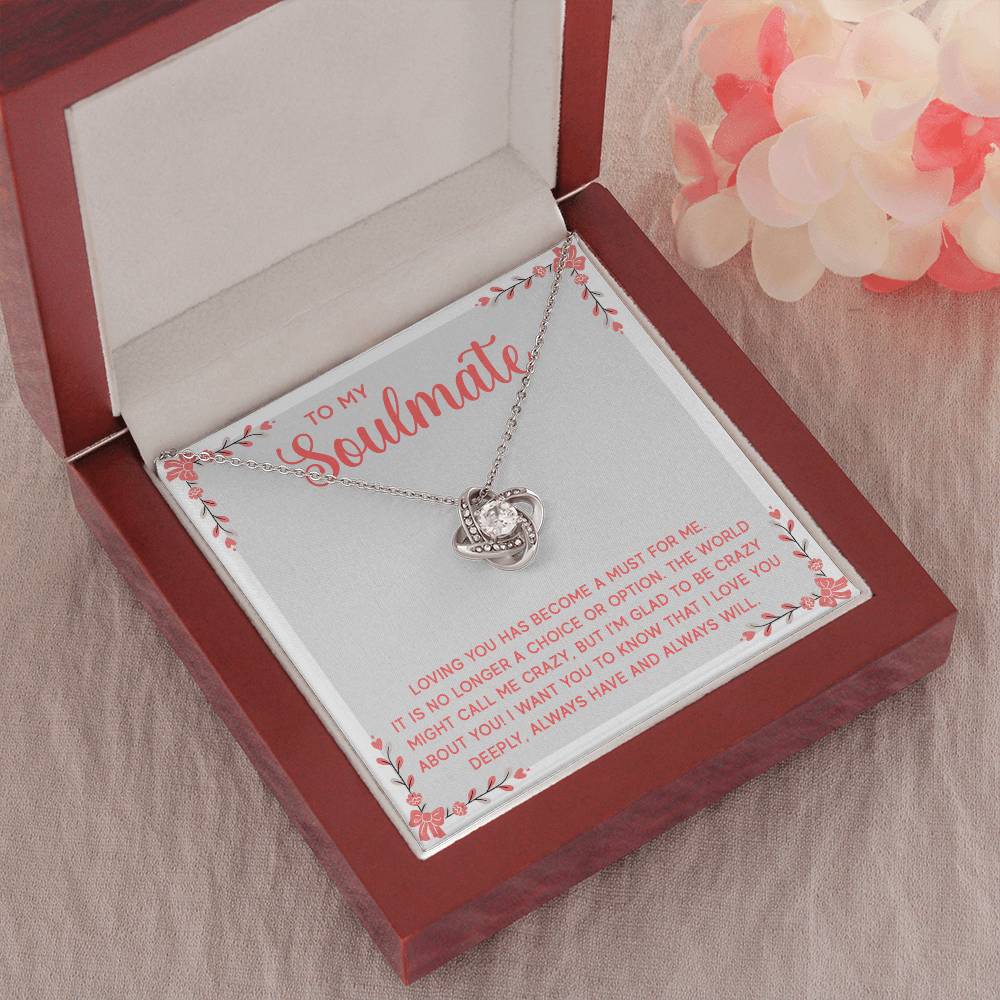 To My Soulmate | Love Knot Necklace