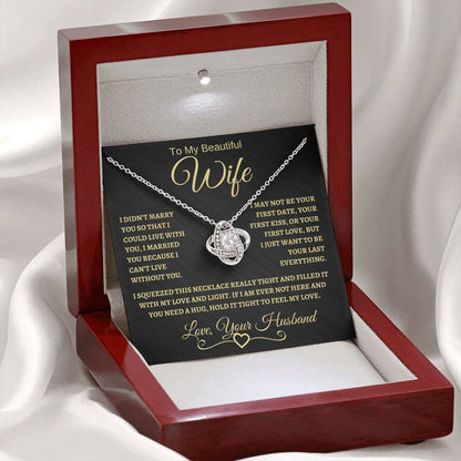 To My Beautiful Wife | Love Knot Necklace