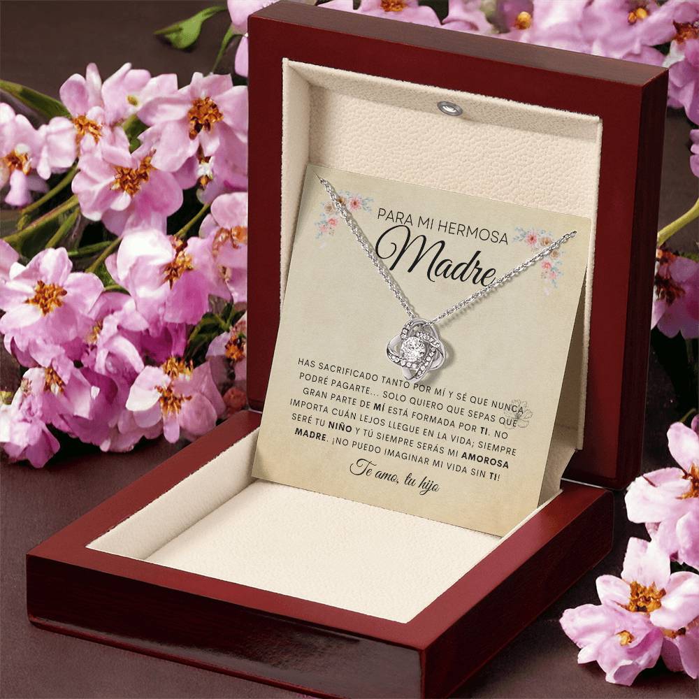 Para Mi Hermosa Madre | De Tu Hijo | Cadena Love Knot