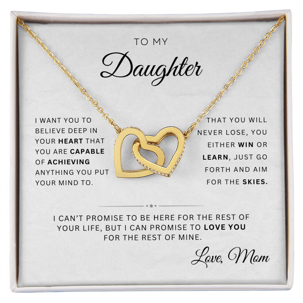 To My Daughter | Interlocking Hearts | From Mom