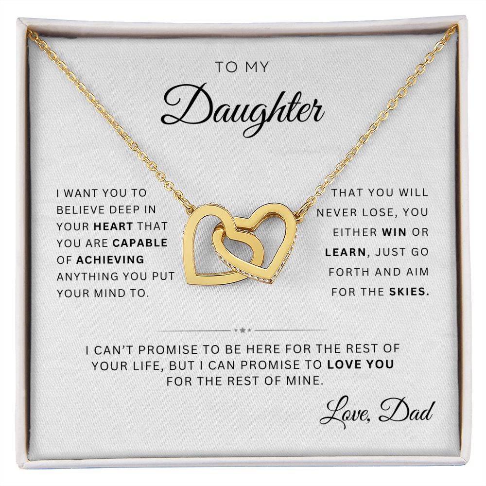 To My Daughter | Interlocking Hearts | From Dad