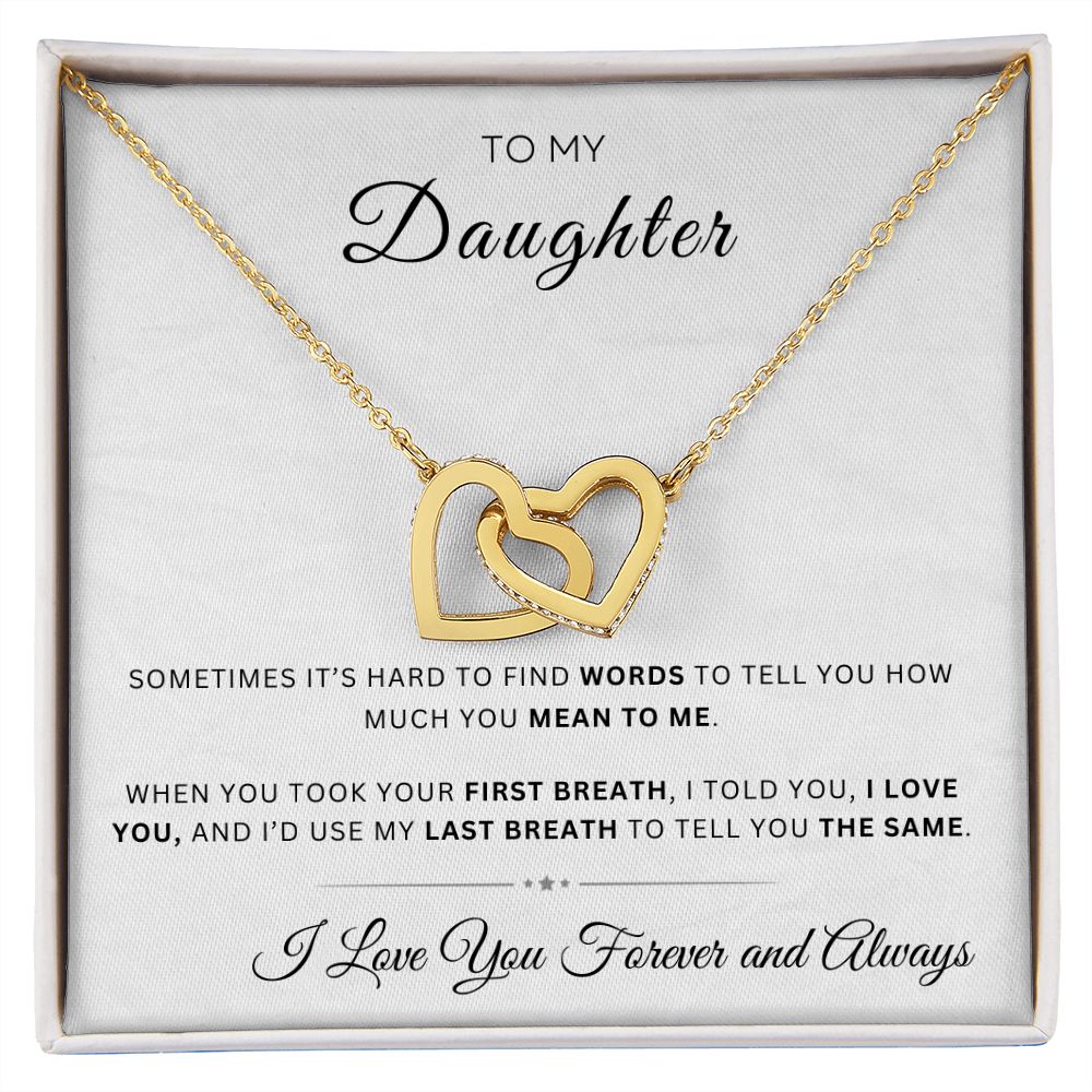To My Daughter | Double Heart Necklace