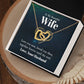 To My Beautiful Wife | Double Heart Necklace