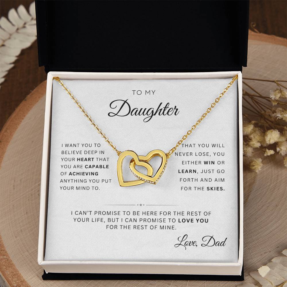 To My Daughter | Interlocking Hearts | From Dad