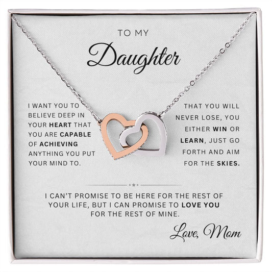 To My Daughter | Interlocking Hearts | From Mom