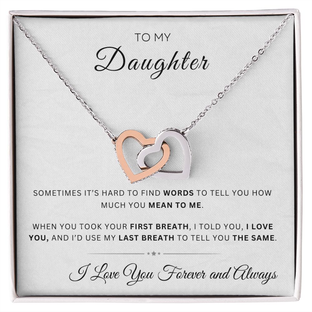 To My Daughter | Double Heart Necklace