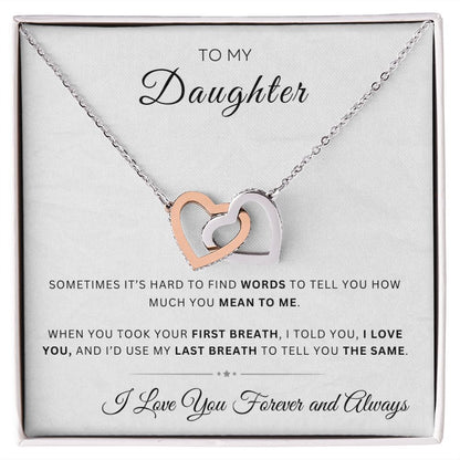 To My Daughter | Double Heart Necklace