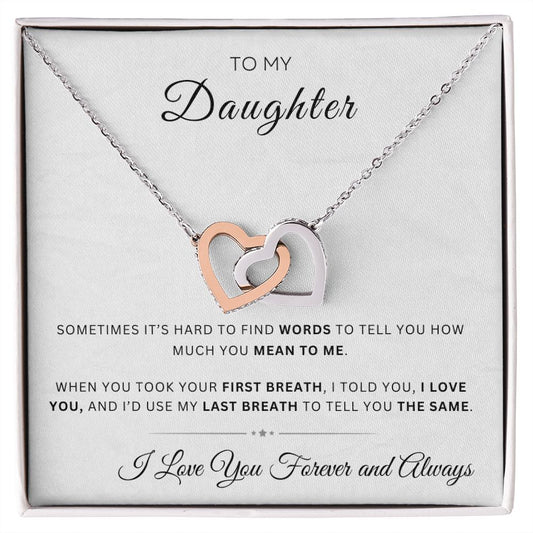 To My Daughter | Double Heart Necklace