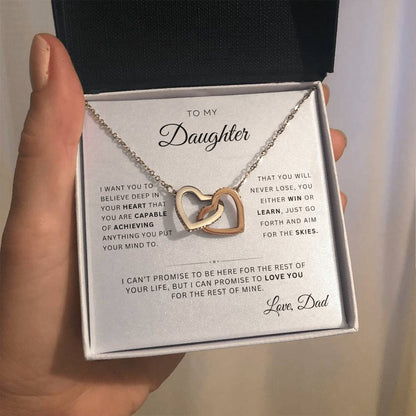 To My Daughter | Interlocking Hearts | From Dad