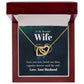 To My Beautiful Wife | Double Heart Necklace