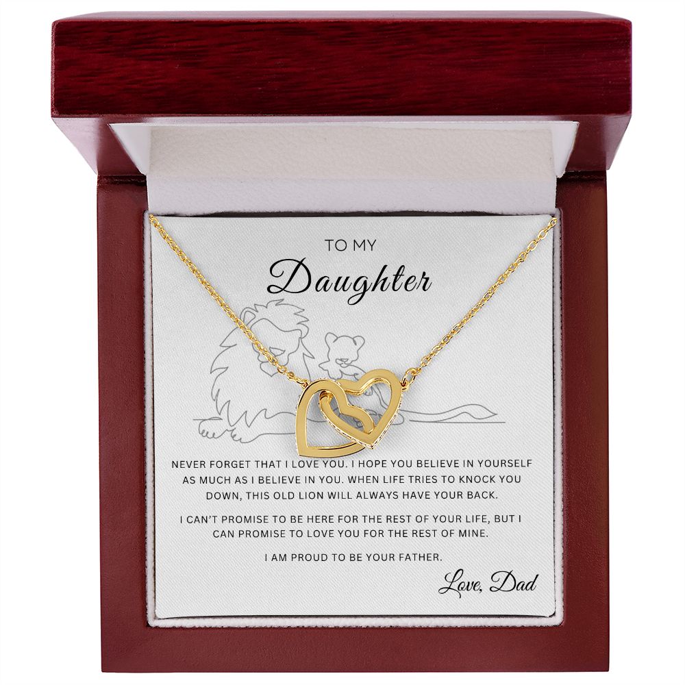 To My Daughter | Interlocking Hearts | From Dad (Lion)