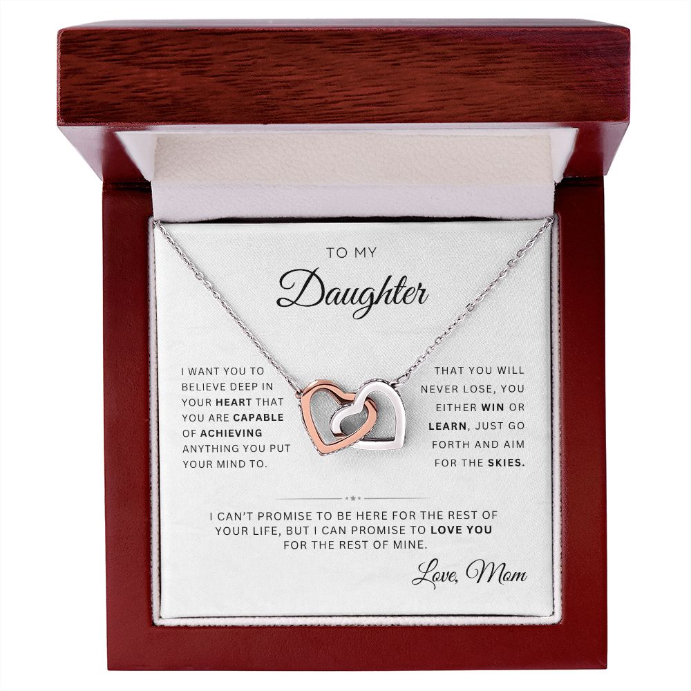 To My Daughter | Interlocking Hearts | From Mom