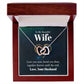 To My Beautiful Wife | Double Heart Necklace