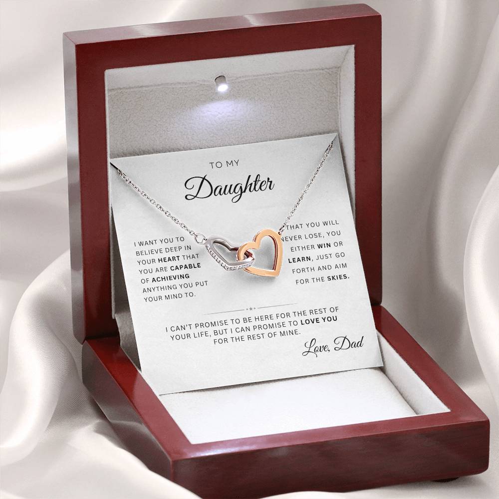 To My Daughter | Interlocking Hearts | From Dad