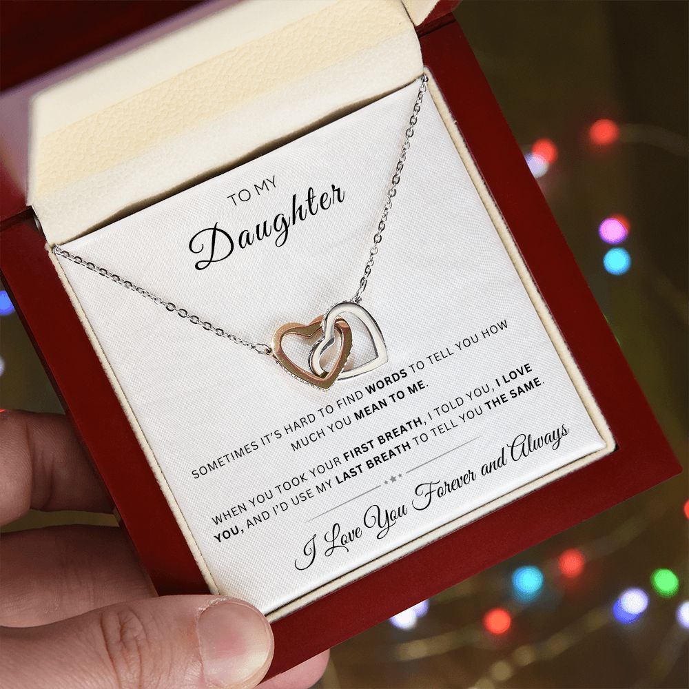 To My Daughter | Double Heart Necklace