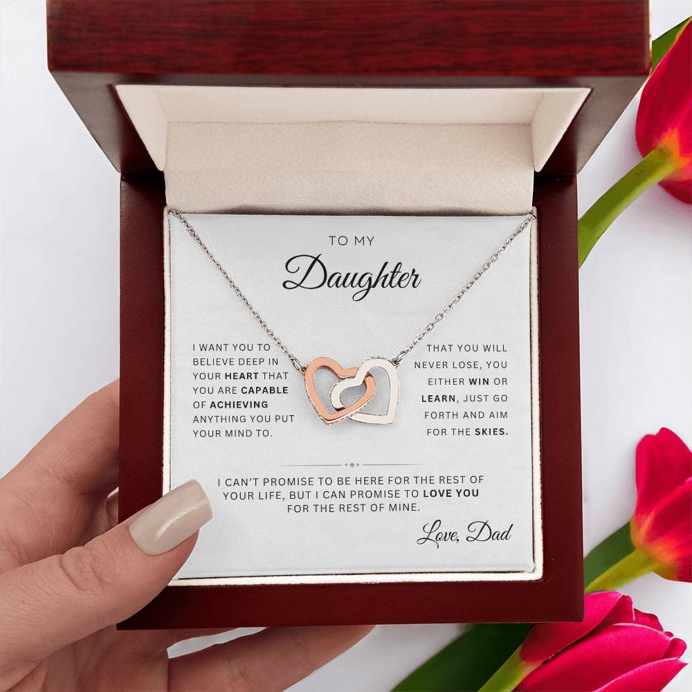 To My Daughter | Interlocking Hearts | From Dad
