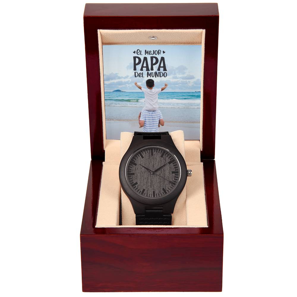 El Mejor Papá del Mundo | Reloj de Madera