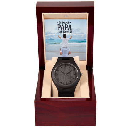 El Mejor Papá del Mundo | Reloj de Madera