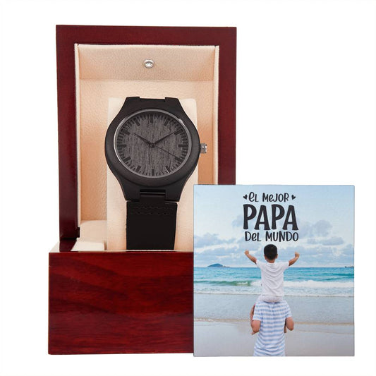 El Mejor Papá del Mundo | Reloj de Madera