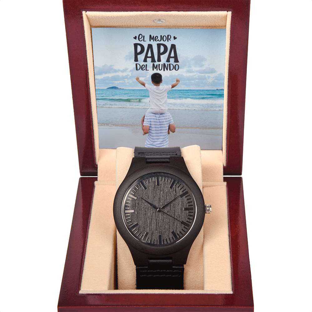 El Mejor Papá del Mundo | Reloj de Madera