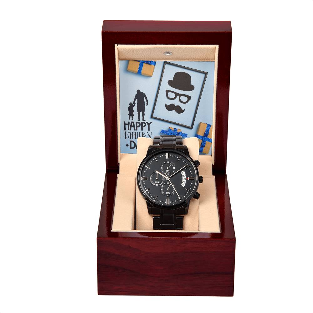 Happy Father's Day | Black Chronograph Watch