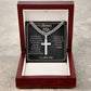 To My Bonus Dad | Cuban Chain with Artisan Cross Necklace