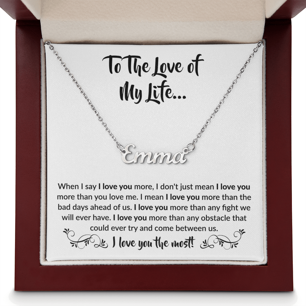 To The Love of My Life | Personalized Name Necklace