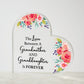 Love between Grandmother and Granddaughter | Acrylic Heart Plaque