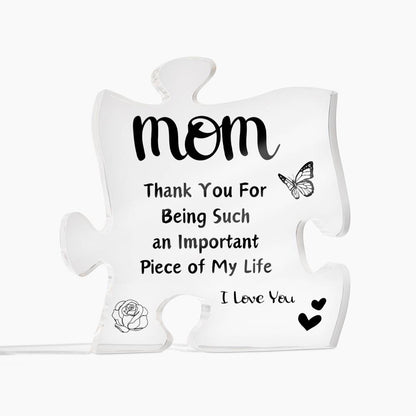 I Love You Mom | Acrylic Puzzle Plaque