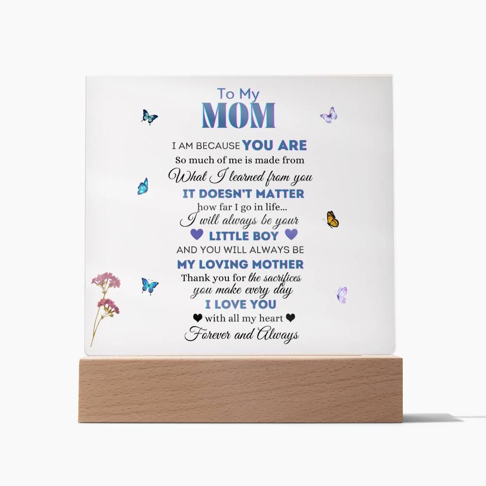 To My Mom | From your Son | Acrylic Square Plaque